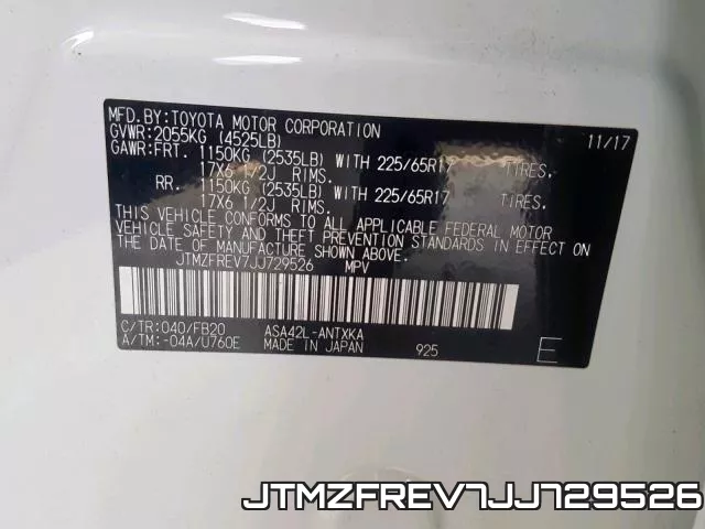 JTMZFREV7JJ729526 фото 2