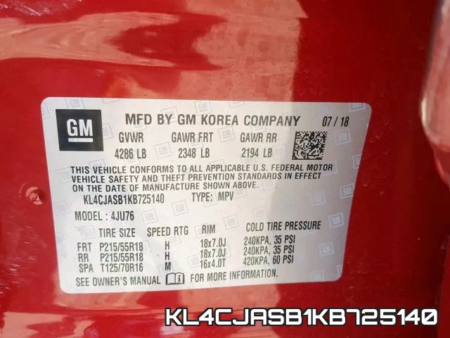 KL4CJASB1KB725140 фото 2