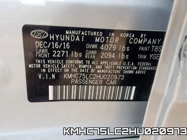 KMHC75LC2HU020973 фото 2