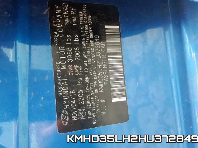 KMHD35LH2HU372849 фото 2