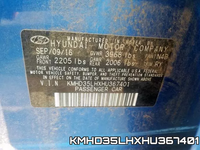 KMHD35LHXHU367401 фото 2
