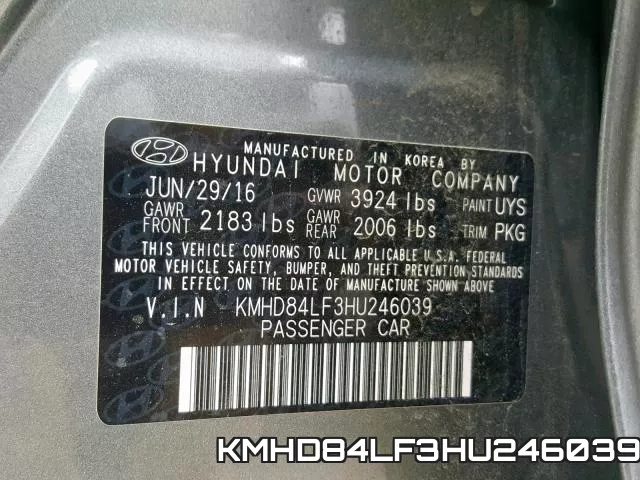 KMHD84LF3HU246039 фото 2