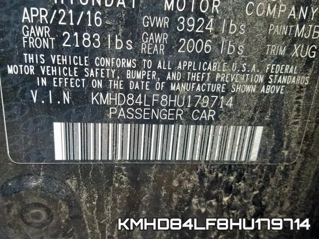KMHD84LF8HU179714 фото 2