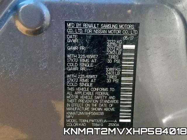 KNMAT2MVXHP584018 фото 2