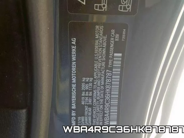 WBA4R9C36HK878787 фото 2