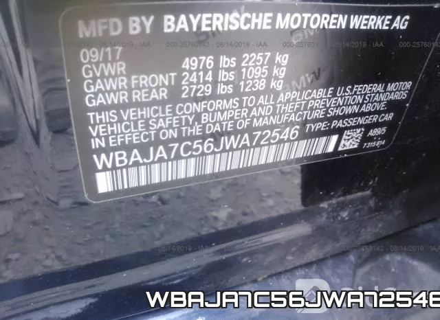 WBAJA7C56JWA72546 фото 10