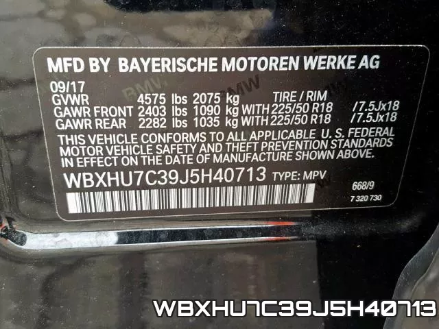 WBXHU7C39J5H40713 фото 2