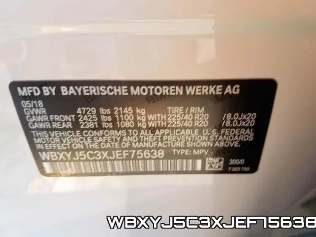 WBXYJ5C3XJEF75638 фото 2