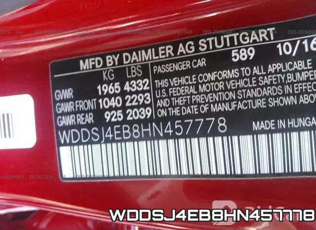 WDDSJ4EB8HN457778 фото 10