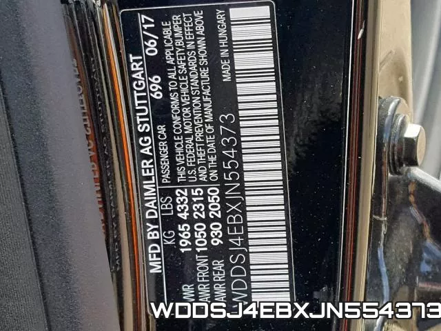WDDSJ4EBXJN554373 фото 2