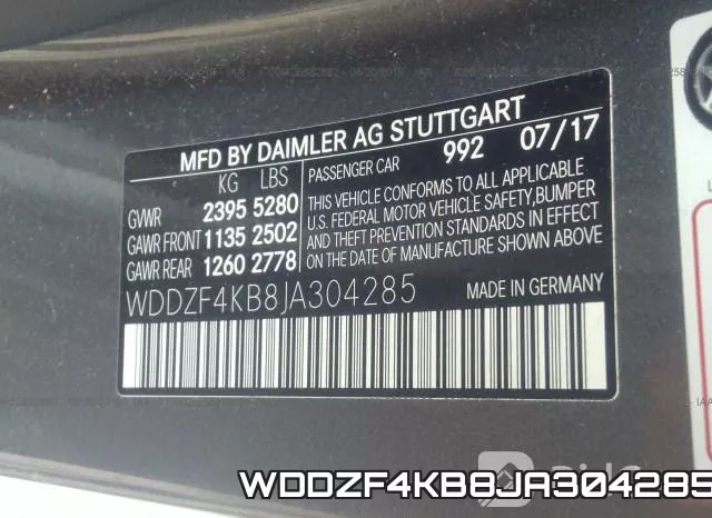 WDDZF4KB8JA304285 фото 10