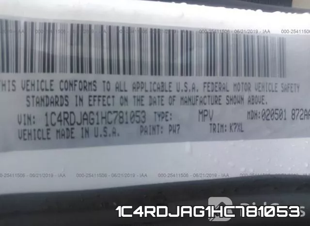 1C4RDJAG1HC781053 фото 10