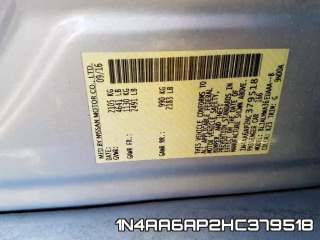 1N4AA6AP2HC379518 фото 2
