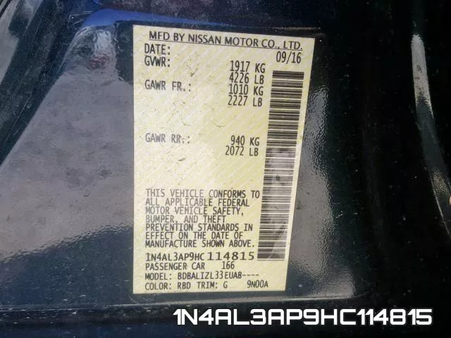 1N4AL3AP9HC114815 фото 2