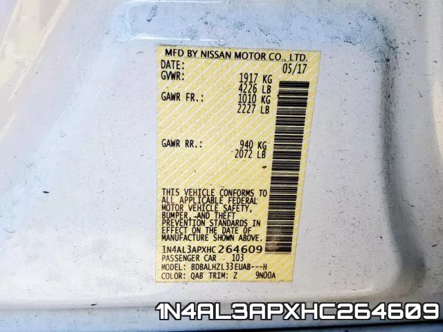 1N4AL3APXHC264609 фото 2