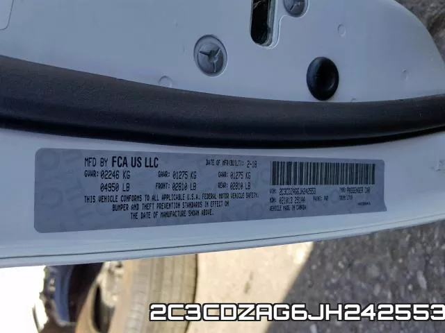 2C3CDZAG6JH242553 фото 2