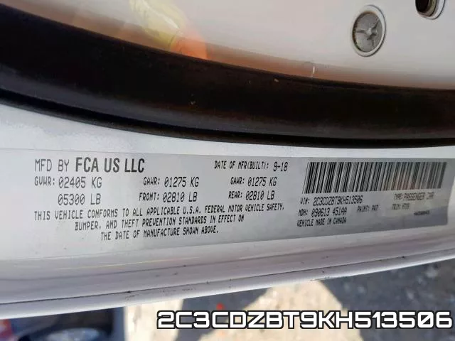 2C3CDZBT9KH513506 фото 2