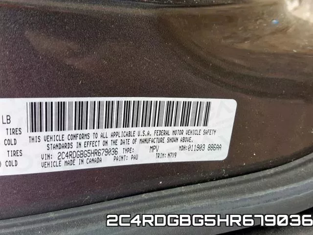 2C4RDGBG5HR679036 фото 2