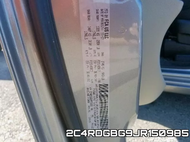 2C4RDGBG9JR150985 фото 2