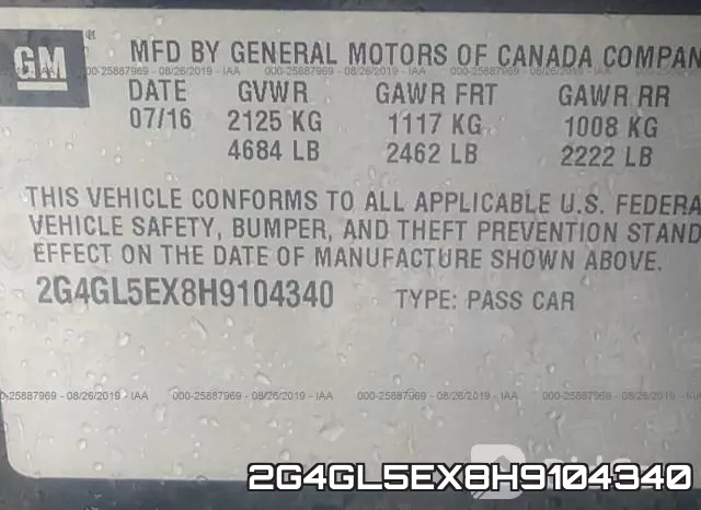 2G4GL5EX8H9104340 фото 9