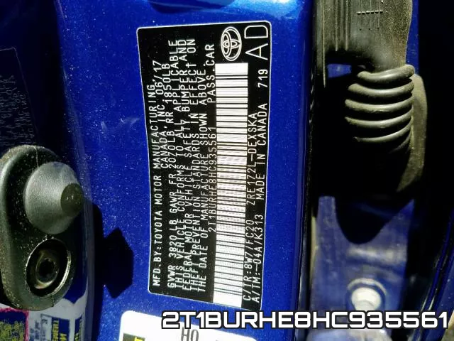 2T1BURHE8HC935561 фото 2
