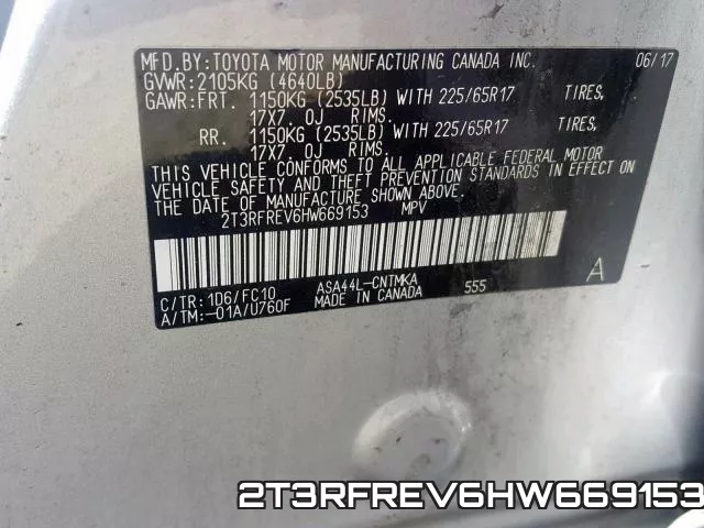 2T3RFREV6HW669153 фото 2