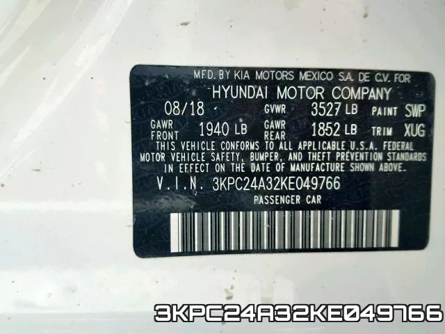 3KPC24A32KE049766 фото 2
