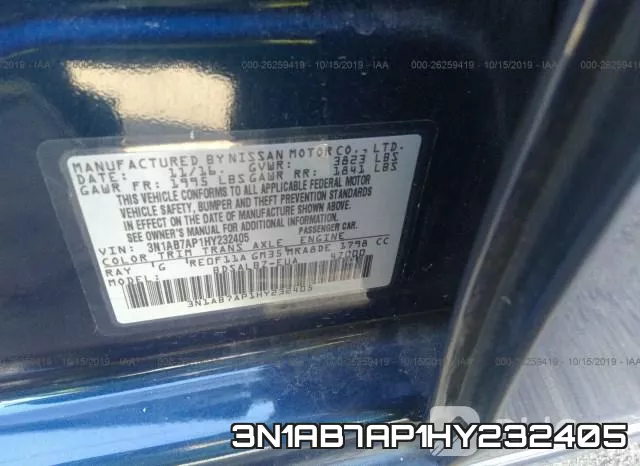 3N1AB7AP1HY232405 фото 10