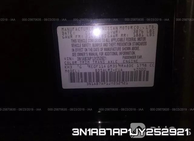 3N1AB7AP1JY252921 фото 10