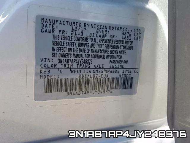 3N1AB7AP4JY248376 фото 2