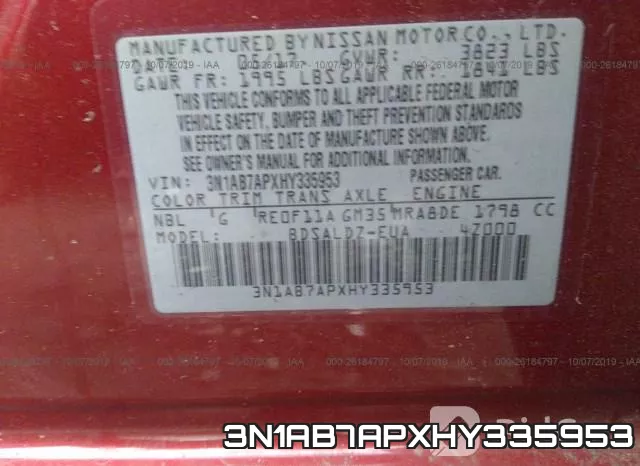 3N1AB7APXHY335953 фото 10