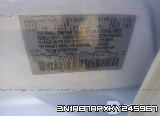 3N1AB7APXKY245967 фото 10