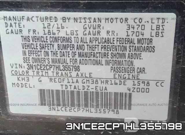 3N1CE2CP7HL355798 фото 10