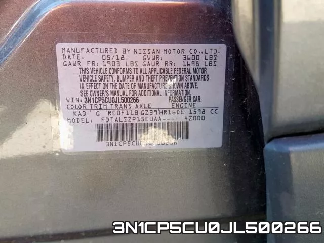 3N1CP5CU0JL500266 фото 2