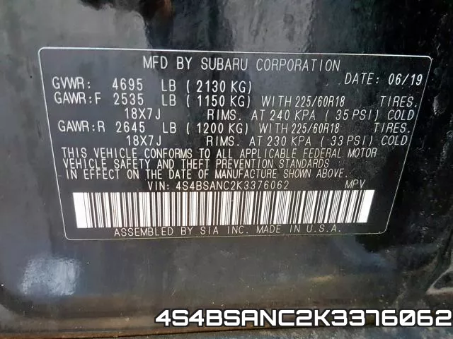 4S4BSANC2K3376062 фото 2