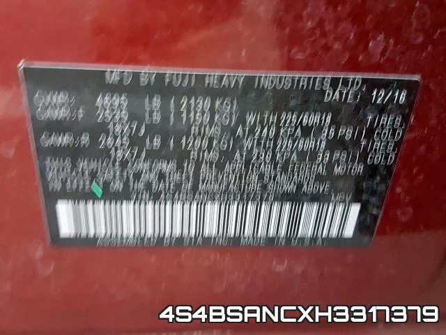 4S4BSANCXH3317379 фото 2