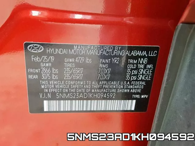 5NMS23AD1KH094592 фото 2