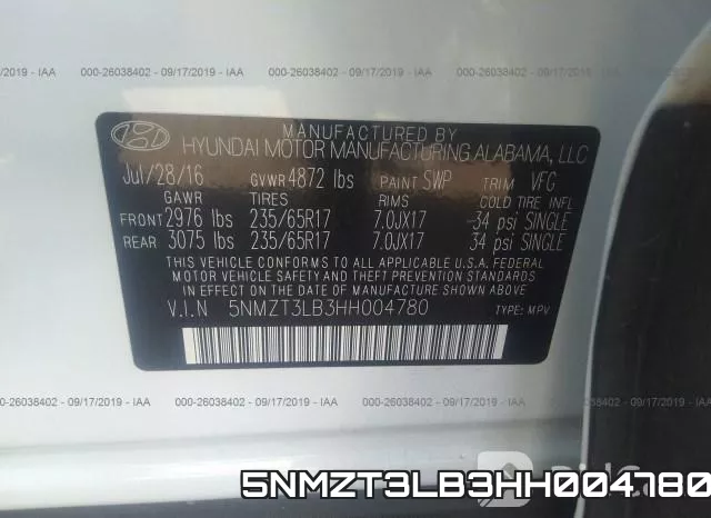 5NMZT3LB3HH004780 фото 10