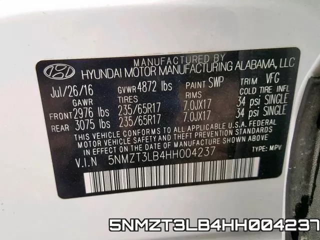 5NMZT3LB4HH004237 фото 2