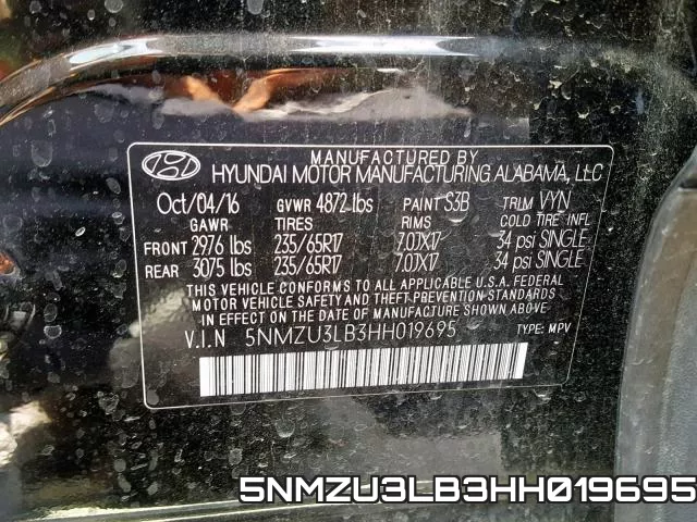 5NMZU3LB3HH019695 фото 2