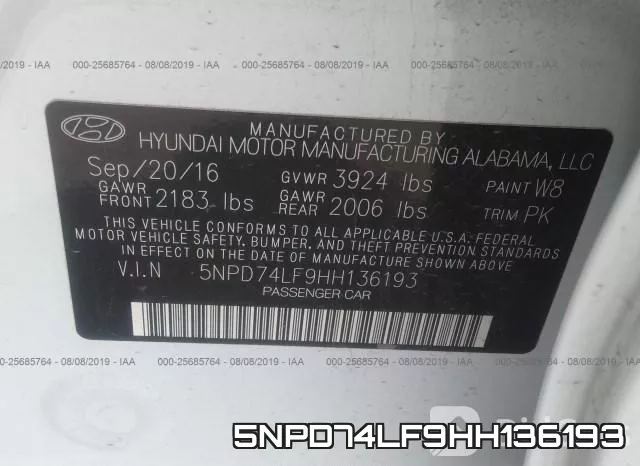5NPD74LF9HH136193 фото 10