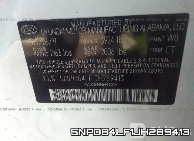 5NPD84LF1JH289413 фото 10