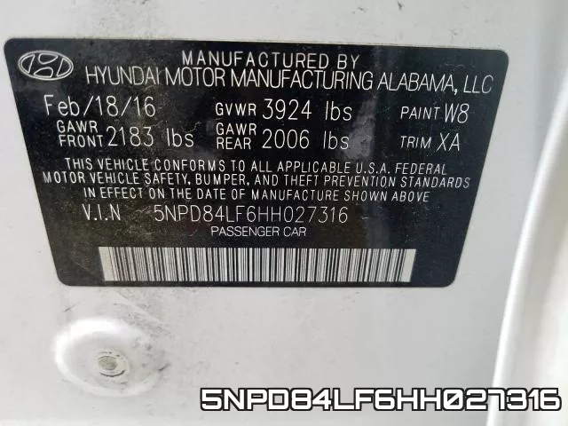 5NPD84LF6HH027316 фото 2