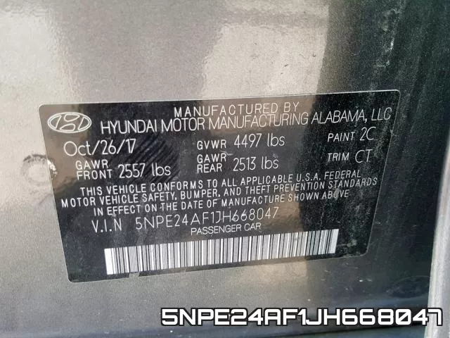 5NPE24AF1JH668047 фото 2