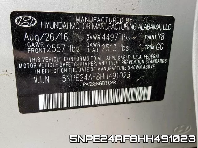 5NPE24AF8HH491023 фото 2