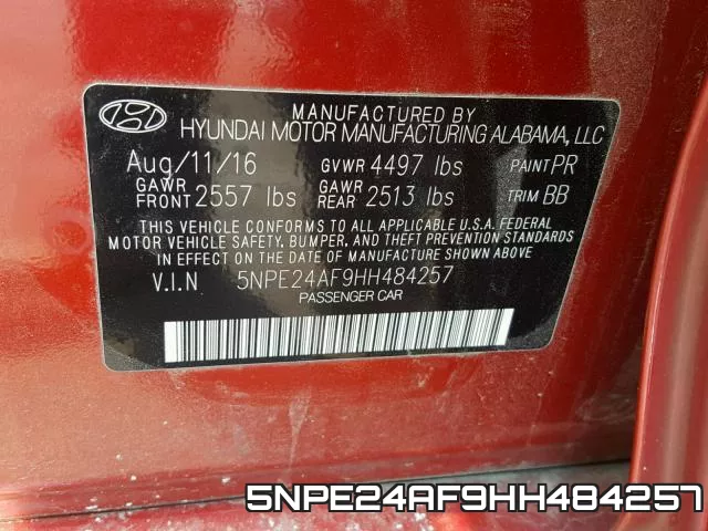 5NPE24AF9HH484257 фото 2