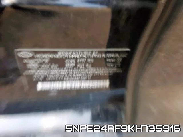 5NPE24AF9KH735916 фото 2