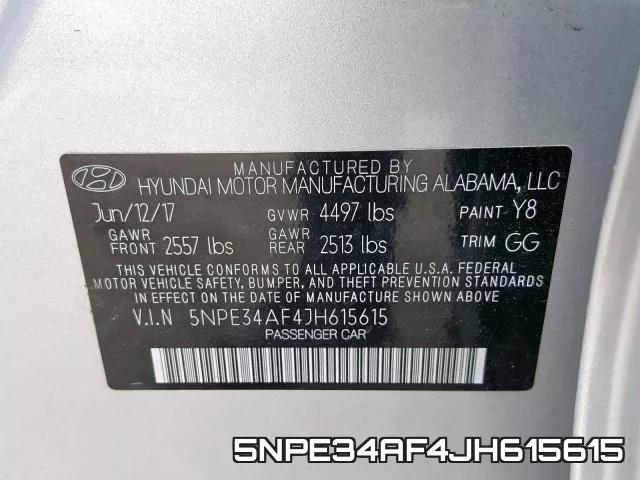 5NPE34AF4JH615615 фото 2