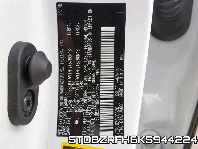 5TDBZRFH6KS944224 фото 2