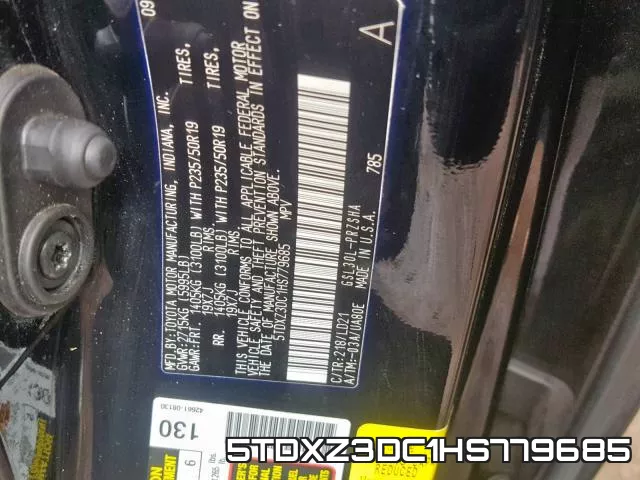 5TDXZ3DC1HS779685 фото 2